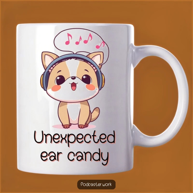Funny Surprised Animal Music Mug: Shocked & Delighted Musician Gift