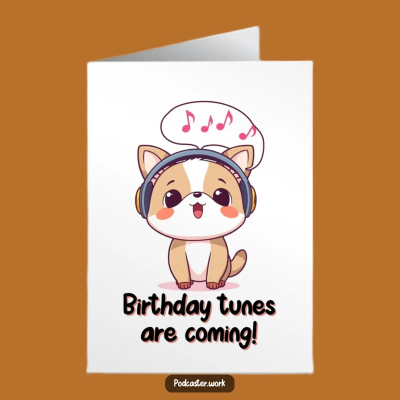 Free Printable Birthday Card: Surprised Animal Hits High Note!
